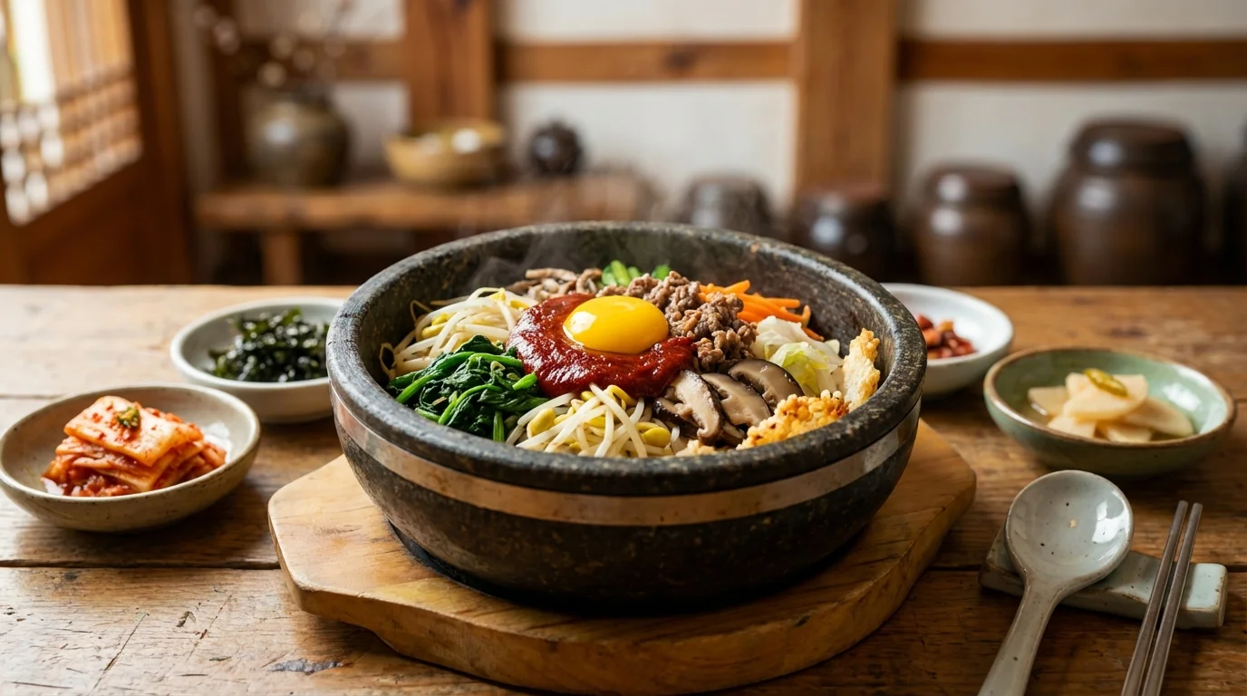 Bibimbap de Jeonju : le Bol Coréen Authentique aux Cinq Couleurs
