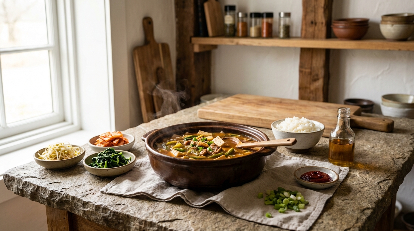 Doenjang Jjigae (Ragoût de Pâte de Soja) : Umami Profond et Réconfortant