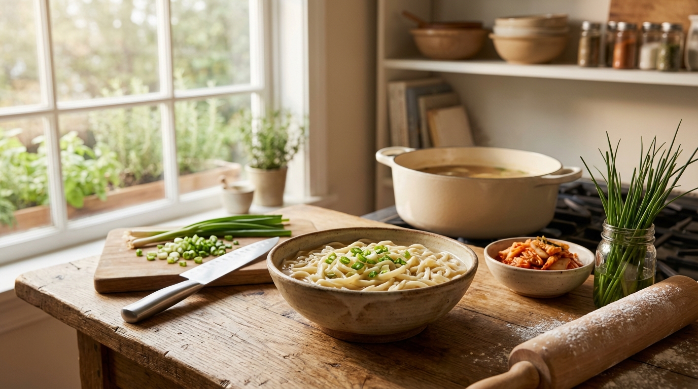 Kalguksu (Nouilles au Couteau) : Le Réconfort Automnal Coréen