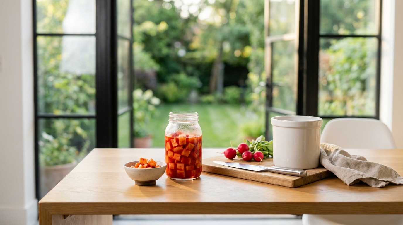 Kkakdugi (Kimchi de Radis) : Cubes Croquants Fermentés
