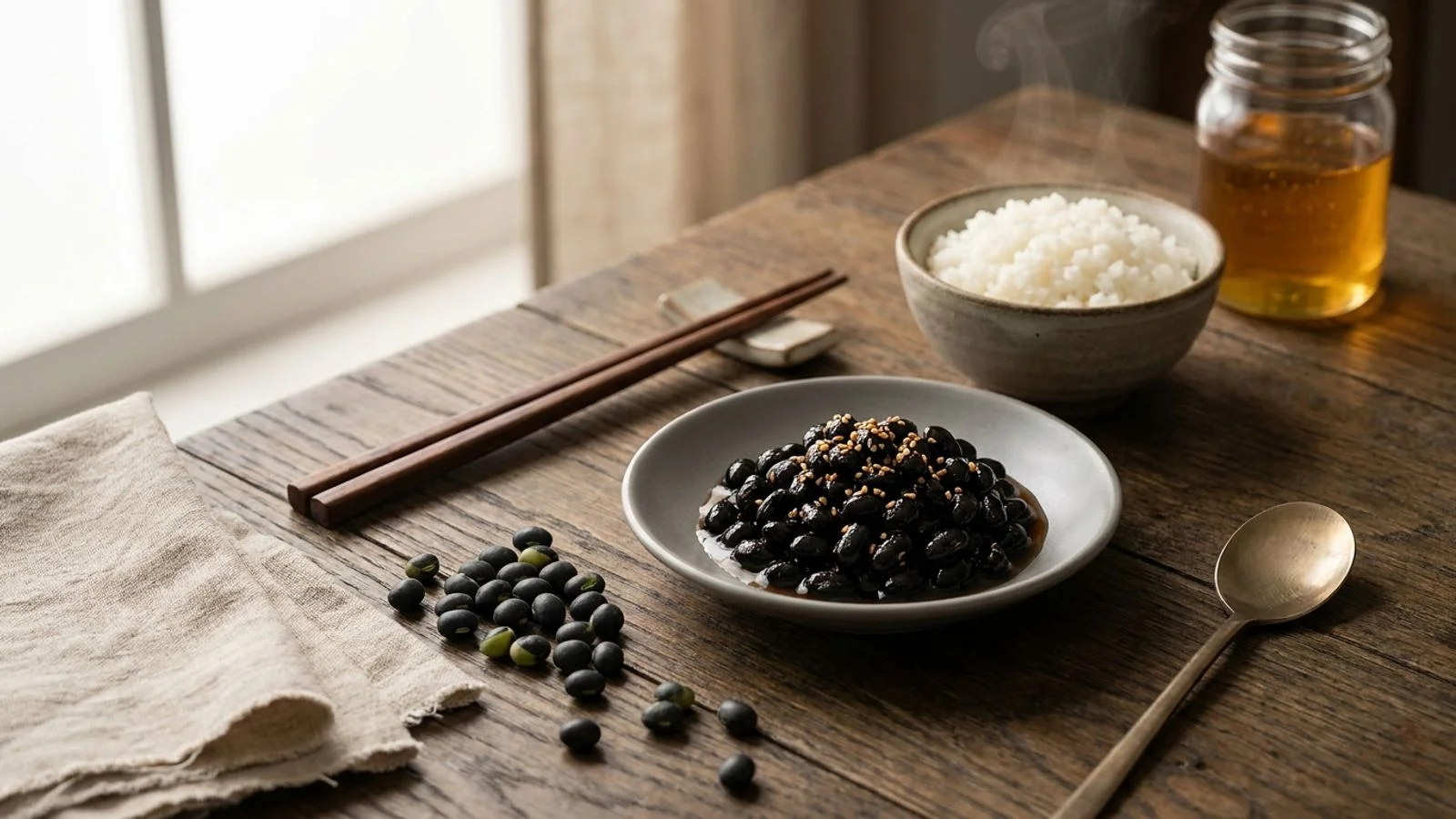 Kongjaban : Haricots Noirs Braisés Sucré-Salé