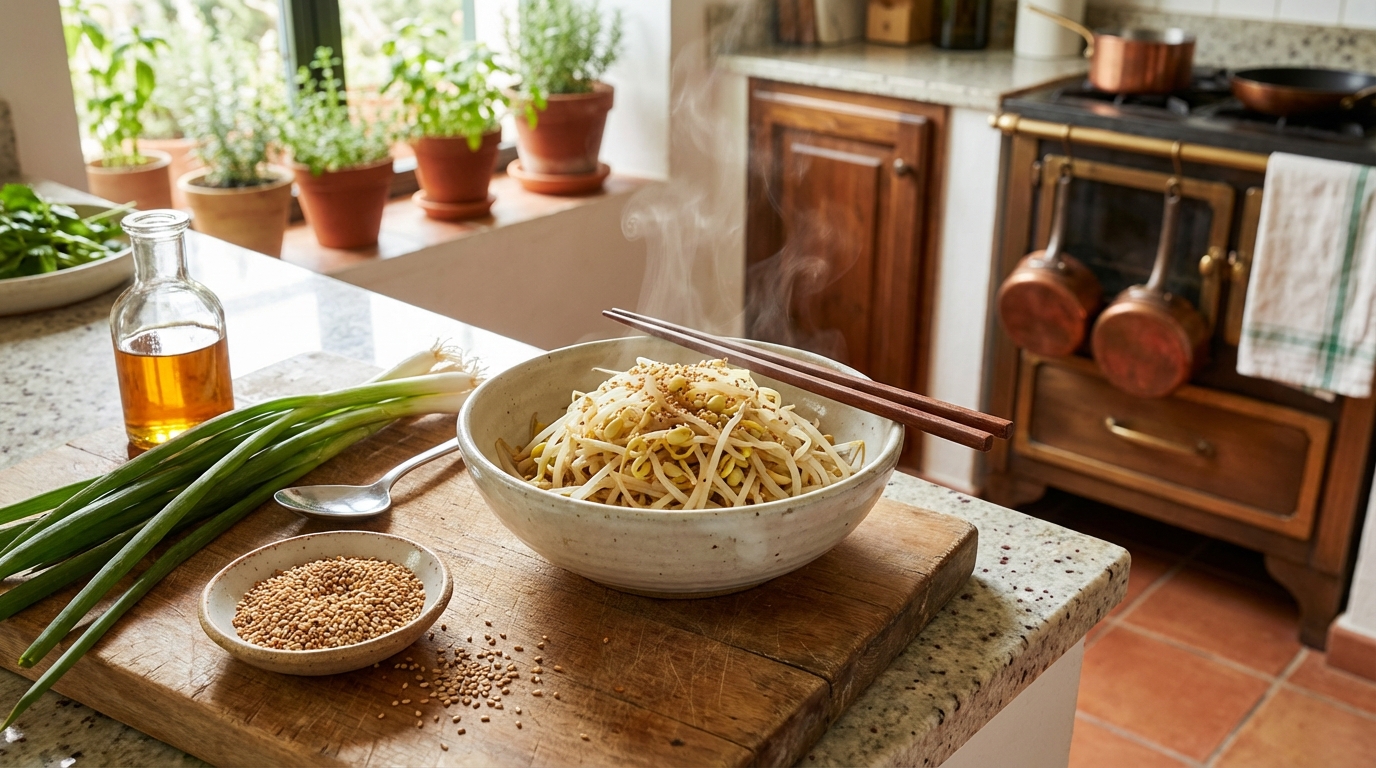 Kongnamul Muchim : Germes de Soja Assaisonnés Façon Banchan Coréen