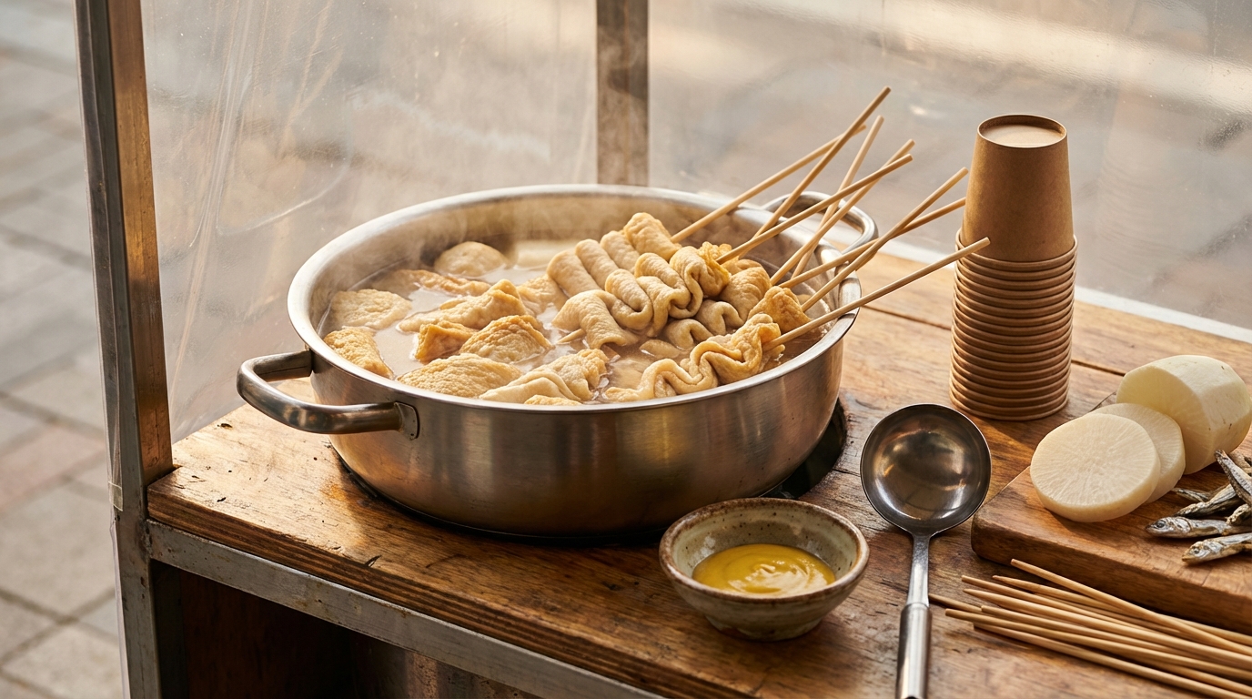 Odeng (Brochettes de Poisson) : Réconfort de la Street Food Coréenne