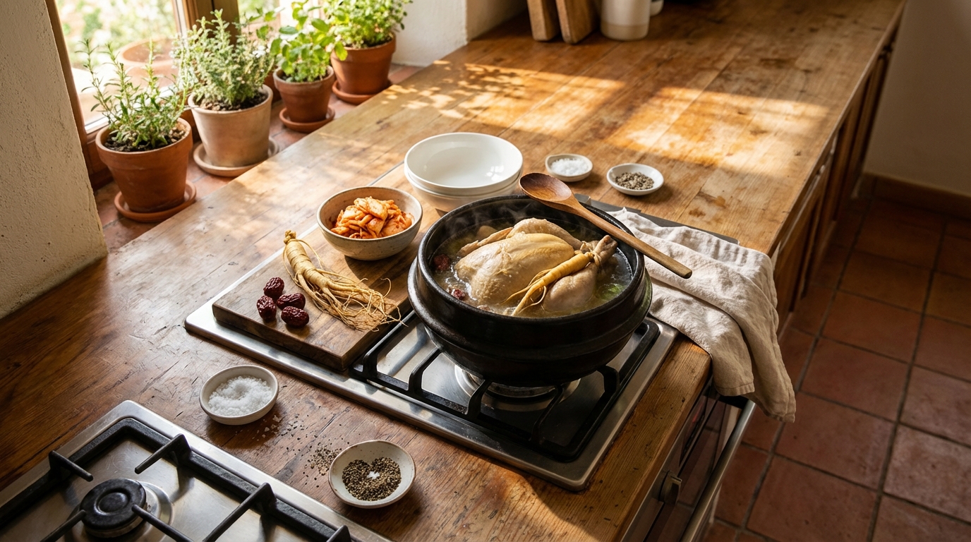 Samgyetang (Poulet au Ginseng) : Soupe Fortifiante et Délicate