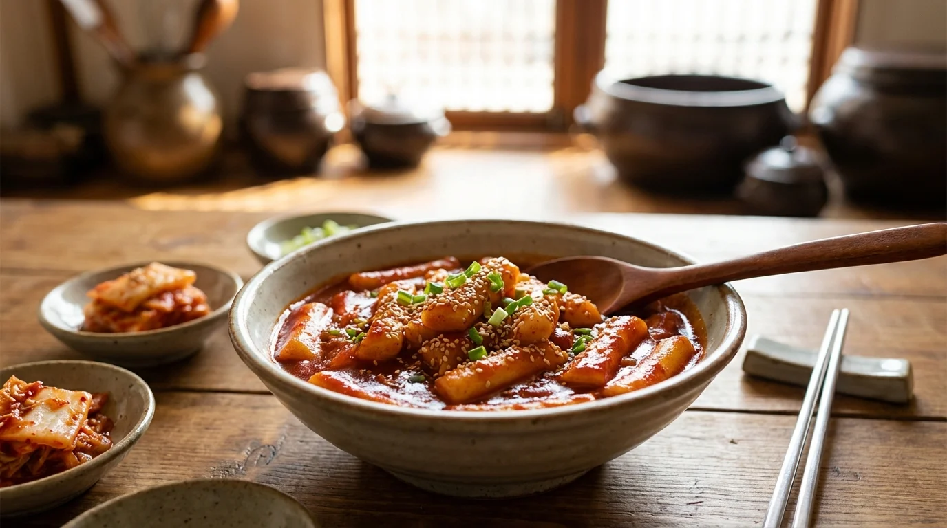 Tteokbokki : Gâteaux de Riz Épicés à la Sauce Gochujang